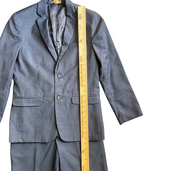 Boys Youth 16 Class Club Navy Blue 2 Piece Suit Blazer & Pants - Picture 4 of 16